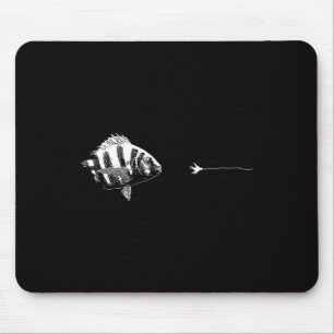 Mousepad Anzol de Linha de Pesca com Fly Gráfico - Peixe Sh