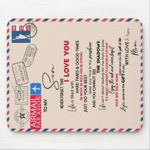 Mousepad Ao Meu Filho Presente, Mãe E Filho, Carta De Amor