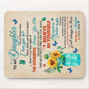 Mousepad Ao Meu Presente De Filha, Sobreloso De Borboleta,