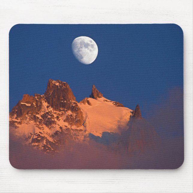 Mousepad Ao nascer do sol | Aiguille du Plan Chamonix, Fran (Frente)