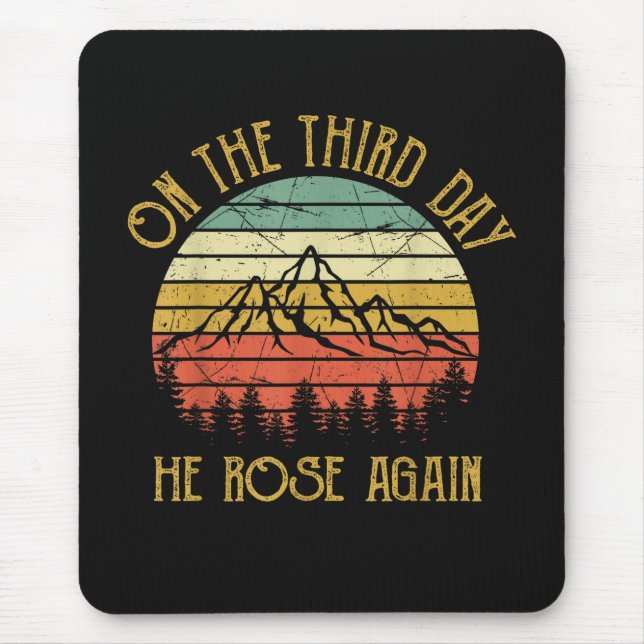 Mousepad Ao Terceiro 3º Dia Ele Ressuscitou (Frente)