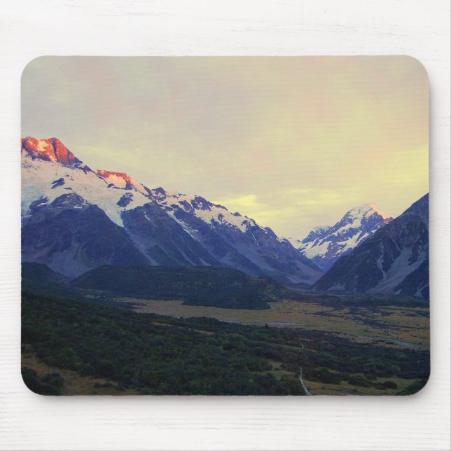 Mousepad Aoraki/Monte Cook, Nova Zelândia, em Sunrise (Frente)
