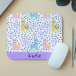 Mousepad Apaca Llama Personalizado Púrpura Rosa Colorida<br><div class="desc">Este design foi criado através da arte digital. Pode ser personalizado clicando no botão personalizar e alterando a cor, adicionando um nome, iniciais ou as suas palavras favoritas. Entre em contato comigo em colorflowcreations@gmail.com se você quiser usar este design em outro produto. Compre minha pintura de acrílico abstrato original para...</div>
