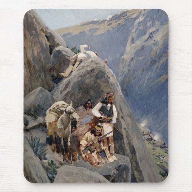 Mousepad Apache Warriors: Escorregada pela Cavalaria Americ (Frente)