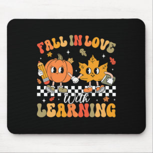 Mousepad Apaixonado Retro Por Aprender Outono Abóbora Te