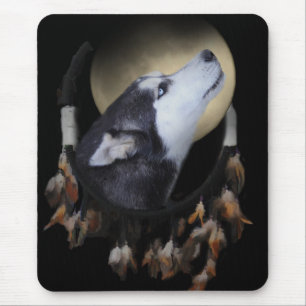 Mousepad Apanhador de sonhos e Rouco de olhos azuis