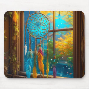 Mousepad Apanhador de Sonhos na Janela Boho