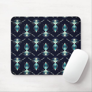 Mousepad Aparência clássica de gemas azuis com luz brilhant