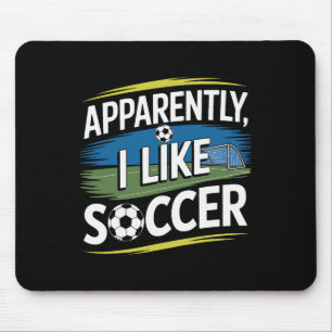 Mousepad Aparentemente eu gosto de futebol para crianças de