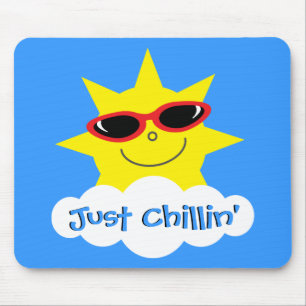 Mousepad Apenas Chillin Sun com óculos de sol