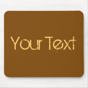 Mousepad APENAS COR / marrom + seu texto