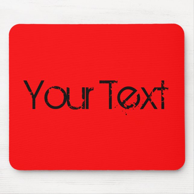 Mousepad APENAS COR / queimar vermelho + seu texto (Frente)