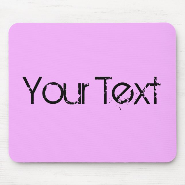 Mousepad APENAS COR / rosa claro + seu texto (Frente)