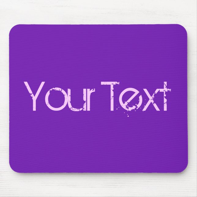 Mousepad APENAS COR / roxo + seu texto (Frente)