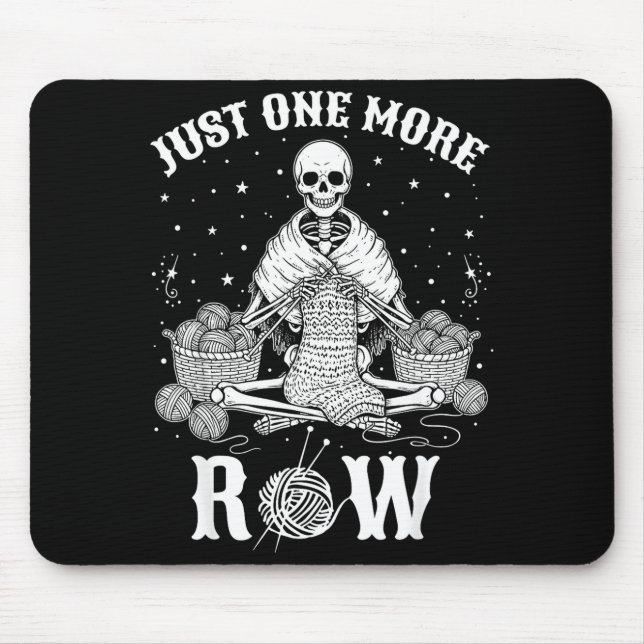 Mousepad Apenas Mais Uma Fileira Crochê Esqueleto Crochê Tr (Frente)