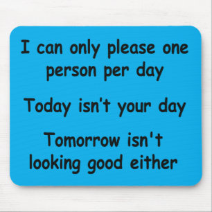 Mousepad Apenas Por Favor Uma Pessoa