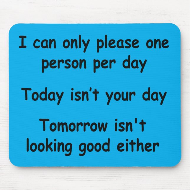 Mousepad Apenas Por Favor Uma Pessoa (Frente)