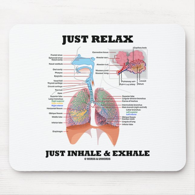 Mousepad Apenas relaxe apenas inalam e expiram (Frente)