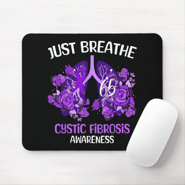 Mousepad Apenas Respire Conscientização sobre Fibrose Císti (Com mouse)