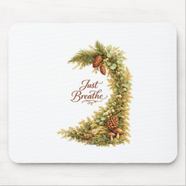 Mousepad Apenas Respire Floresta Aquarela Tapete de Rato