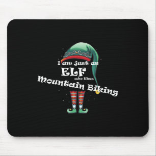 Mousepad Apenas um Elfo que Gosta de Design de Mountain Bik