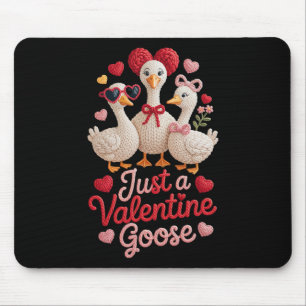 Mousepad Apenas um ganso bobo fofo engraçado de São Valentã