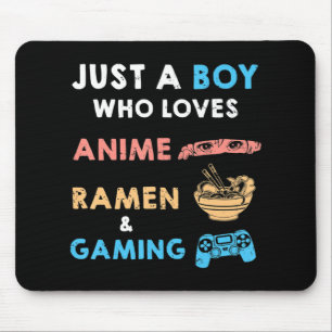 Mousepad Apenas Um Menino Que Ama Anime Ramen E Jogo Divert