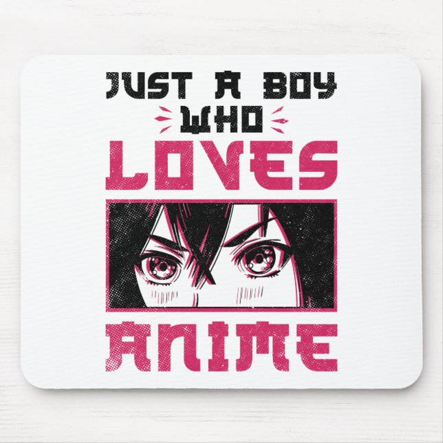 Mousepad Apenas um menino que ama anime Weeb Otaku (Frente)