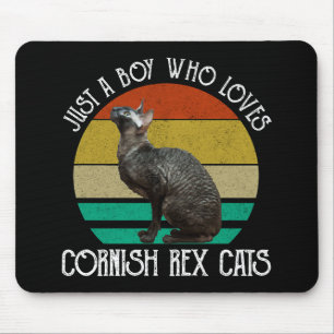 Mousepad Apenas um menino que ama gatos Cornish Rex