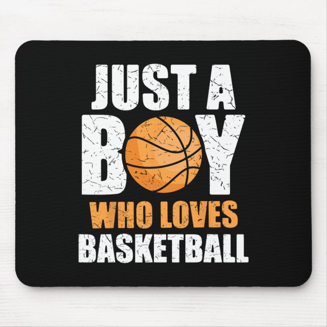 Mousepad Apenas Um Menino Que Ama O Basquete (Frente)