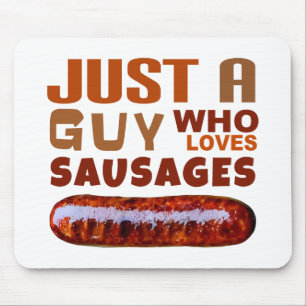 Mousepad Apenas uma cara que ama salsichas