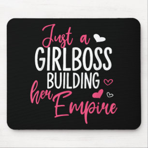 Mousepad Apenas uma chefe de menina construindo seu império