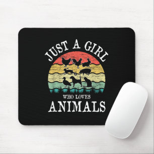 Mousepad Apenas Uma Garota Que Ama Animais - Fofo & Comoven