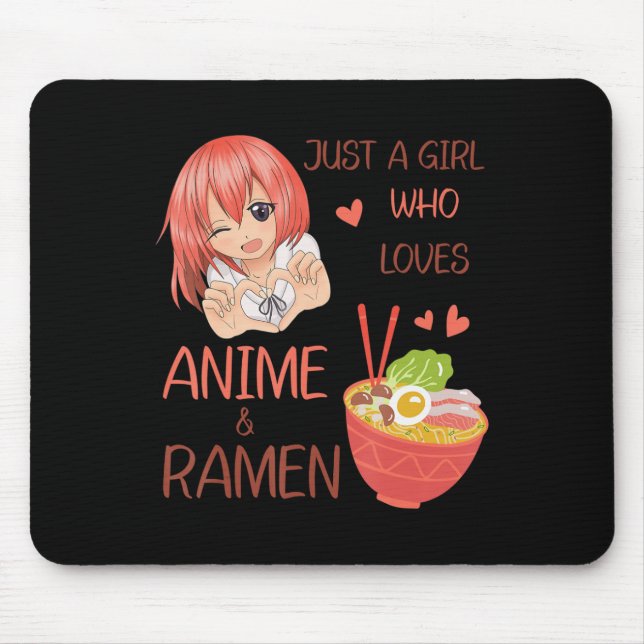 Mousepad Apenas uma garota que ama Anime e Ramen Japan Anim (Frente)