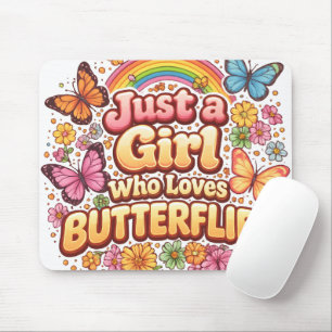 Mousepad Apenas uma Garota que Ama Borboletas – Floral Fofo