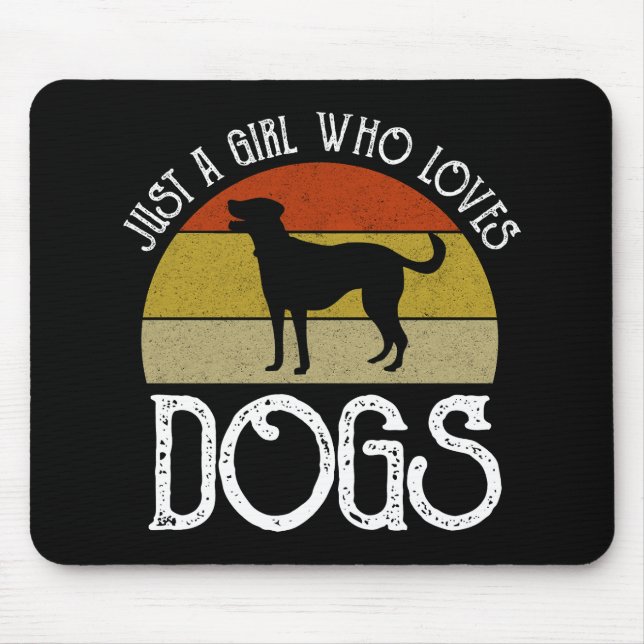 Mousepad Apenas Uma Garota Que Ama Cachorros (Frente)
