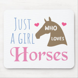Mousepad Apenas uma garota que ama Cavalos