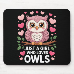 Mousepad Apenas Uma Garota Que Ama Corujas Amante de Animai