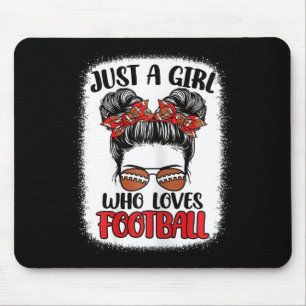 Mousepad Apenas Uma Garota Que Ama Futebol Americano Fofo