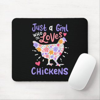 Mousepad Apenas Uma Garota Que Ama Galinhas Galinha Amor Cu