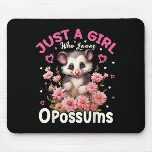 Mousepad Apenas Uma Garota Que Ama Gambás Florais Mulheres