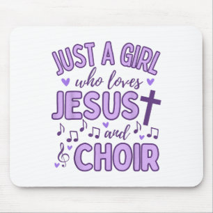 Mousepad Apenas Uma Garota Que Ama Jesus E Coro Música Cris