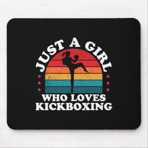 Mousepad Apenas Uma Garota Que Ama Kickboxing Garotas de Ki