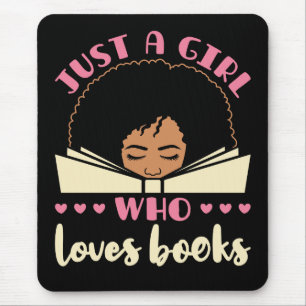 Mousepad Apenas uma garota que ama livros afro-americanos