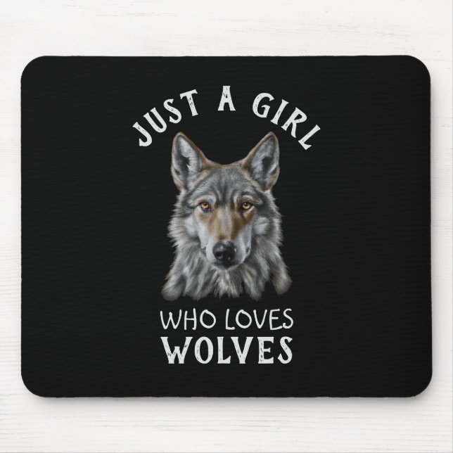 Mousepad Apenas uma garota que ama lobos (Frente)