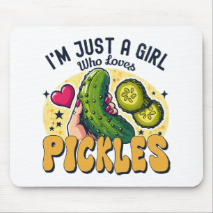 Mousepad Apenas Uma Garota Que Ama Picles - Vegan Engraçado