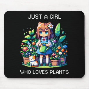 Mousepad Apenas uma garota que ama plantas