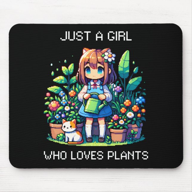 Mousepad Apenas uma garota que ama plantas (Frente)