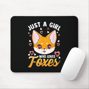 Mousepad Apenas Uma Garota Que Ama Raposas Meninas Garotas 