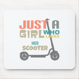 Mousepad Apenas uma garota que ama seu patinete